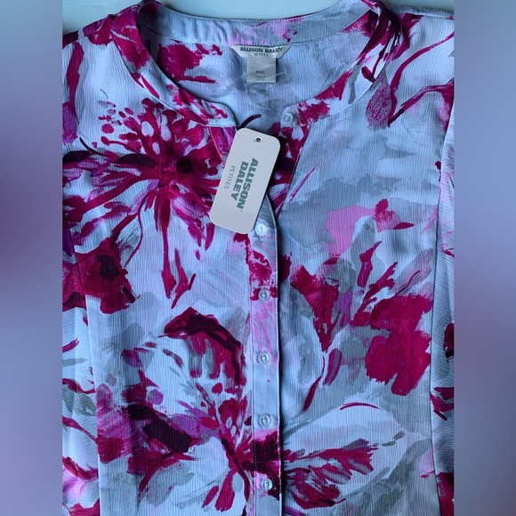 NWT-Allison Daley women’s petite Y neck floral print top - size PXL - Picture 8 of 8